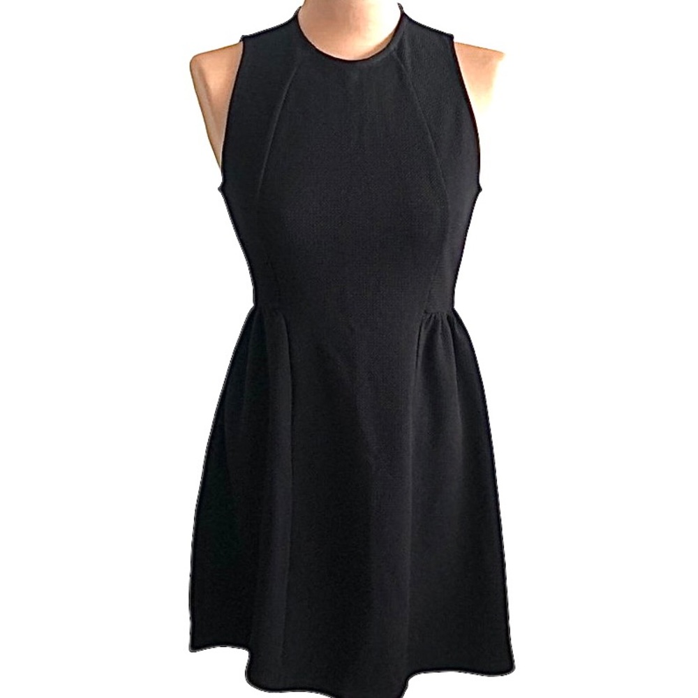 Soprano black fit and flare skater dress Size M